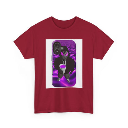 Pixelated Web-Slinger Holding Purple Drink Tee