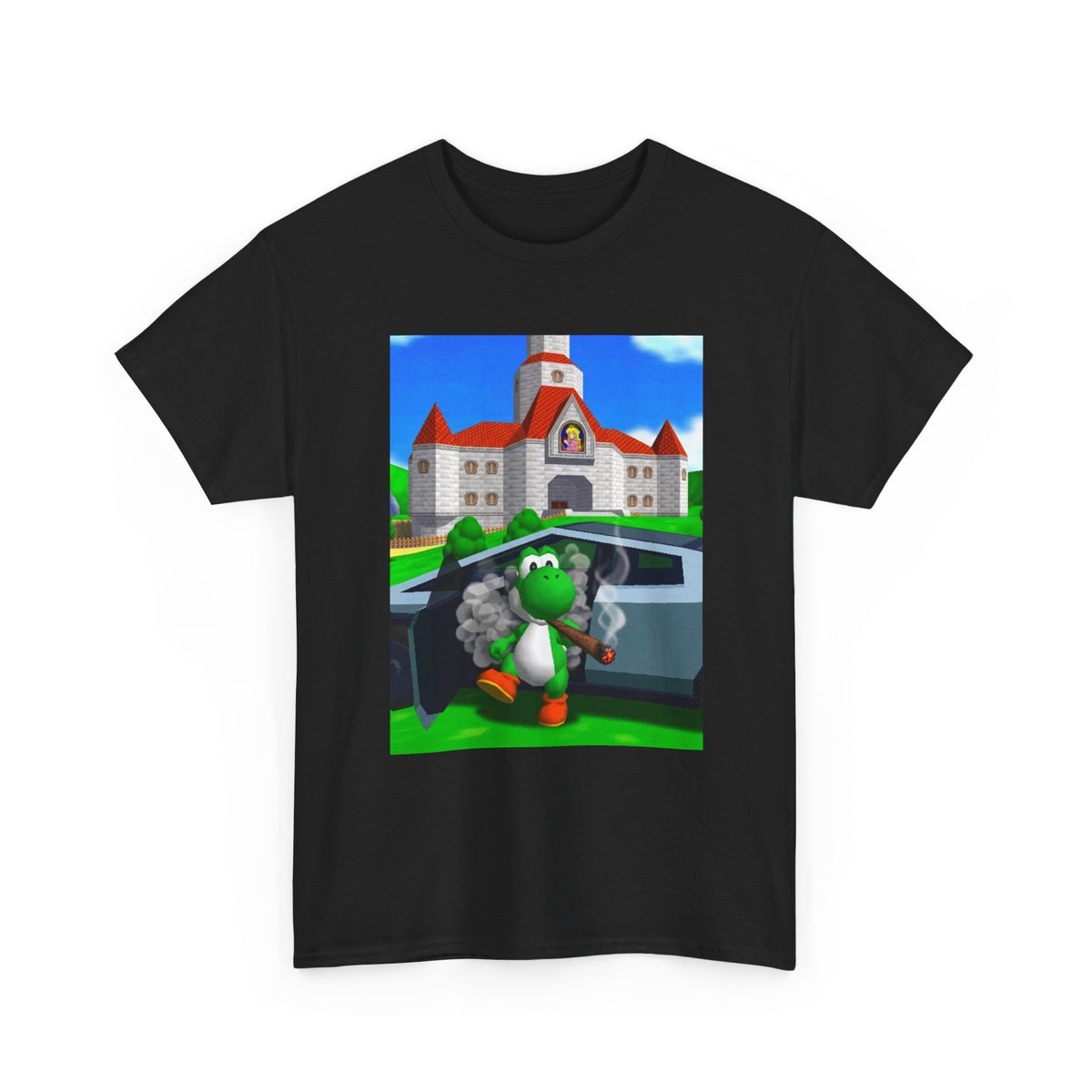 Yoshi Hotboxing Outside Princess Peach's Castle
