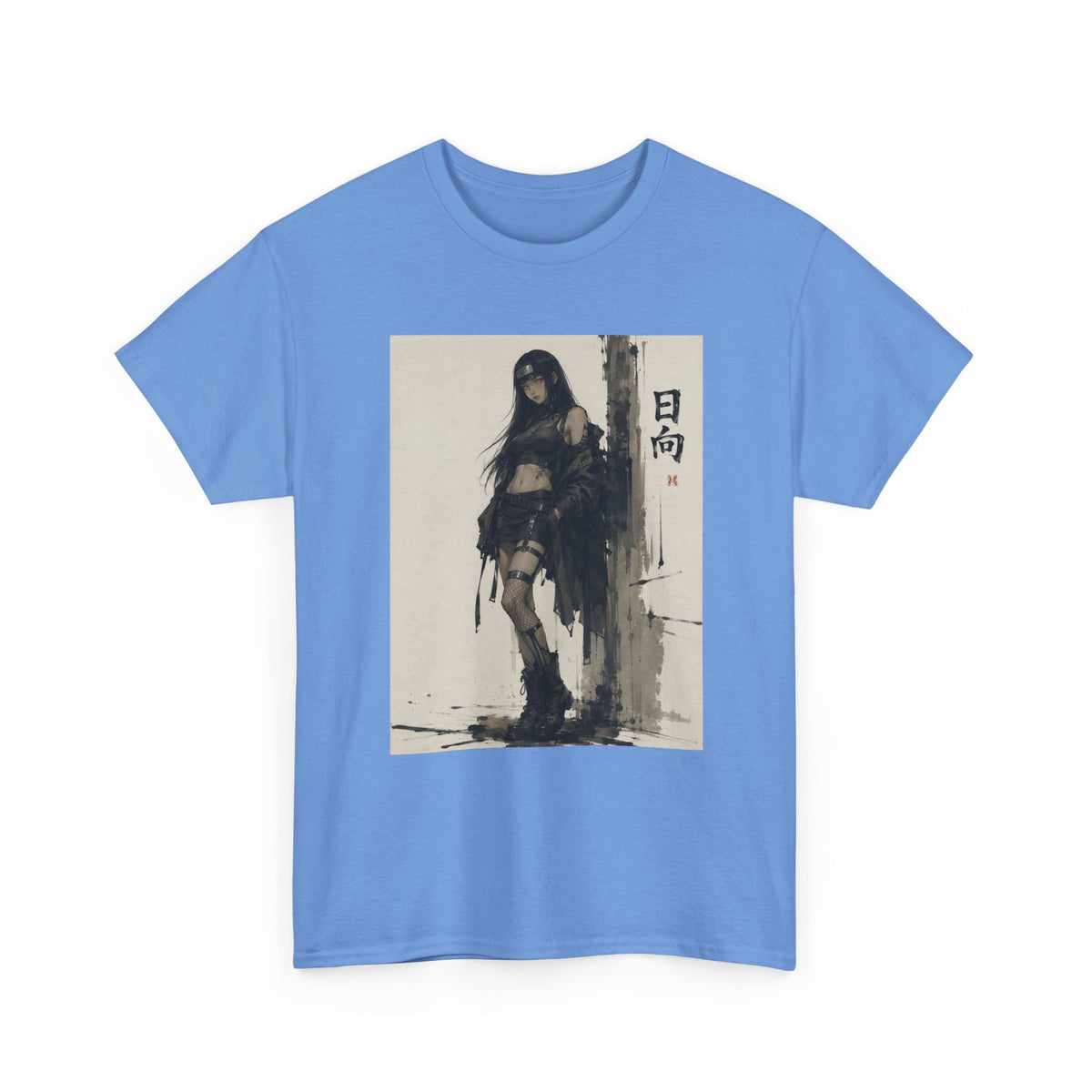Anime Warrior Girl Leaning On Post Tee