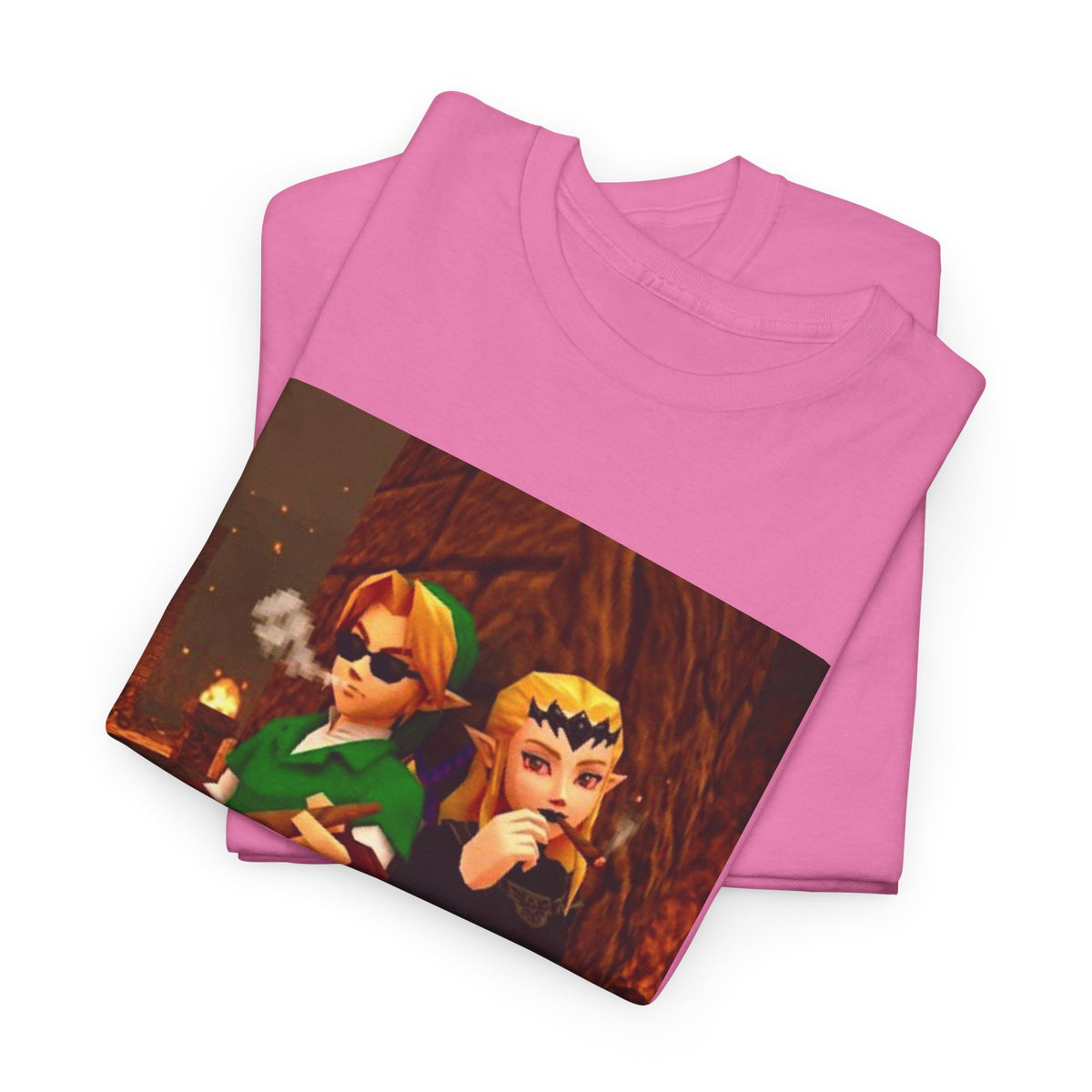 Link and Zelda Chillin' With Cigars Tee