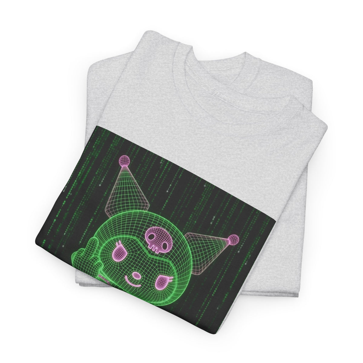 Kuromi Matrix Glitch Skateboard Flip Tee