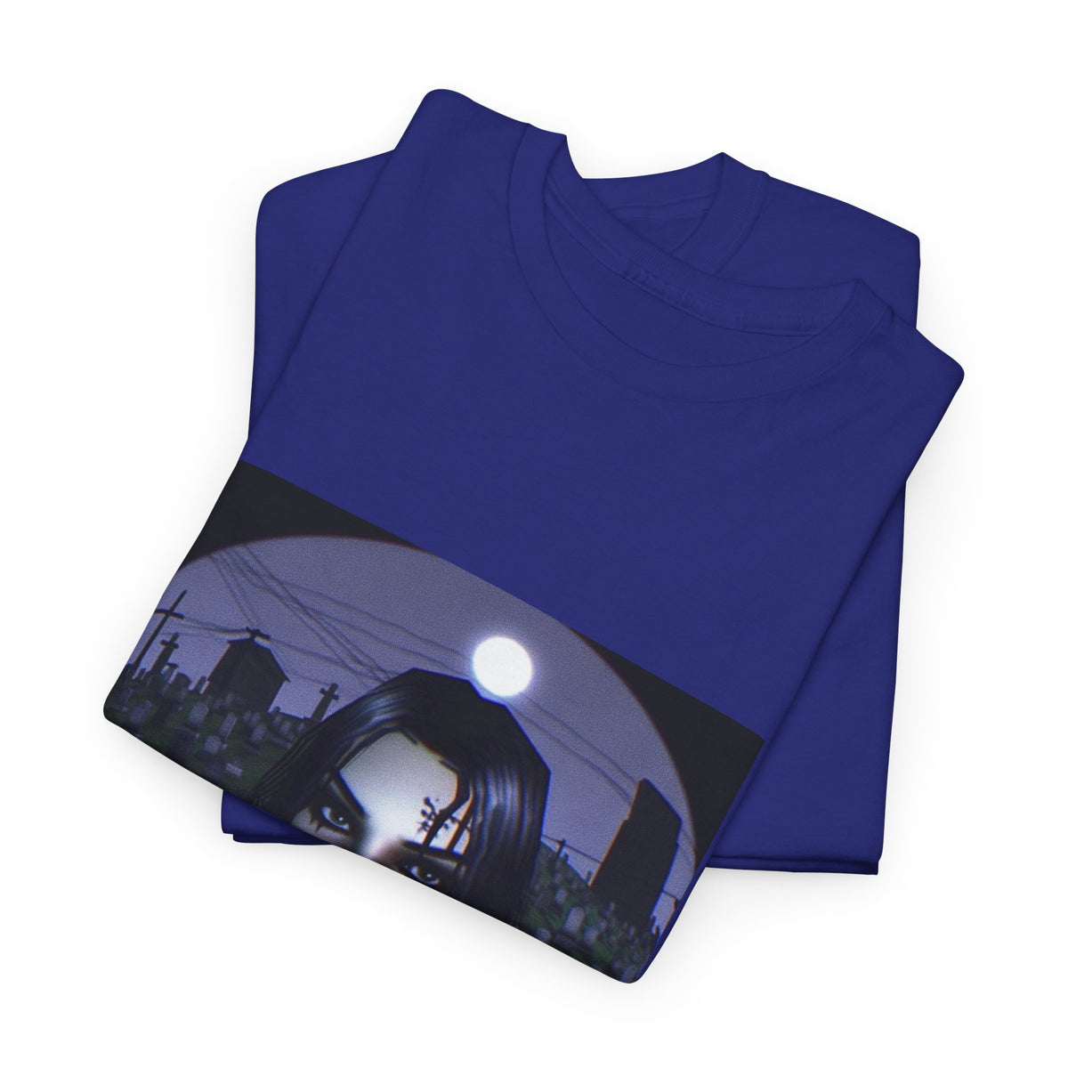 Goth Queen Smoking In Cemetery Moonlight Tee