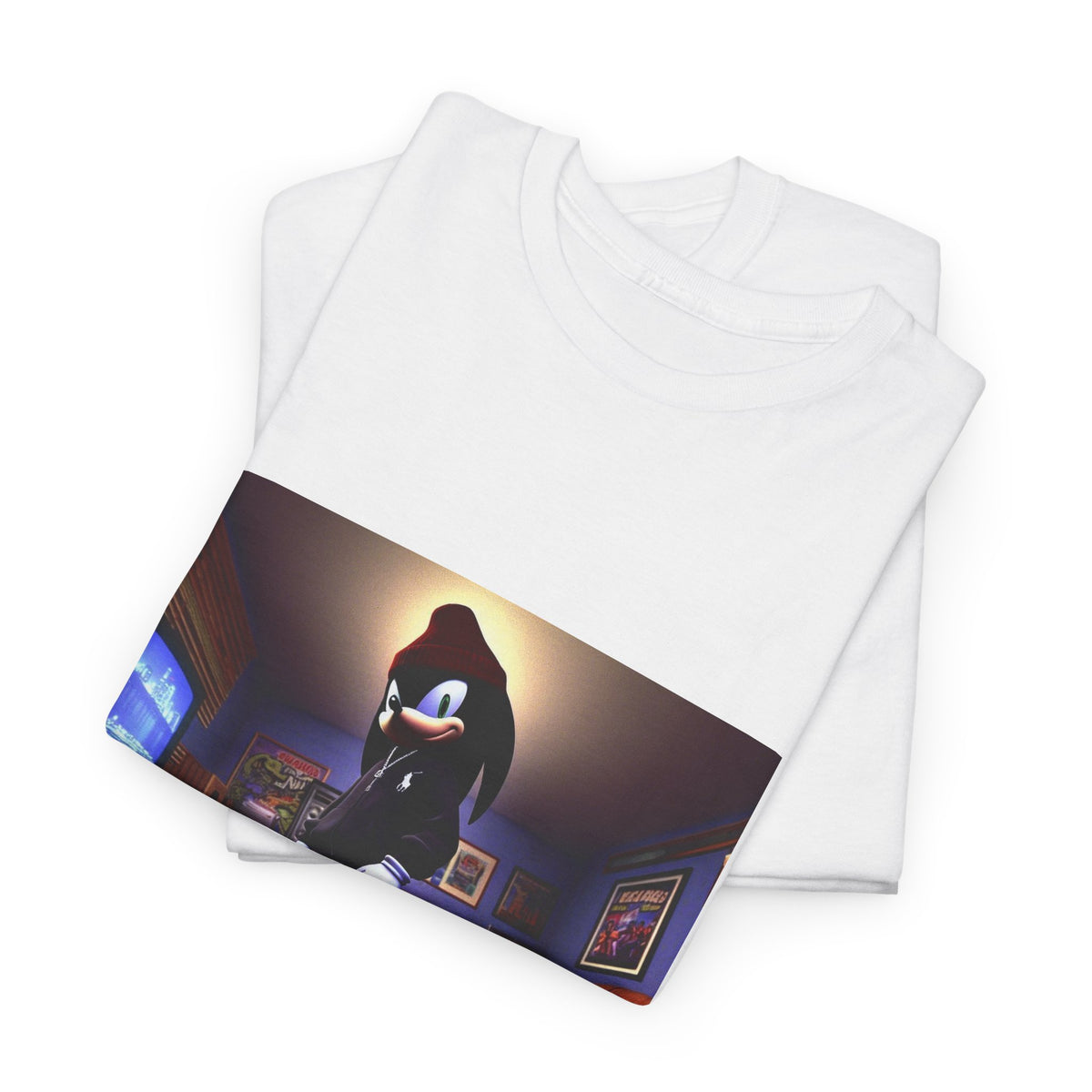 Edgy Hedgehog In Streetwear Drip Tee