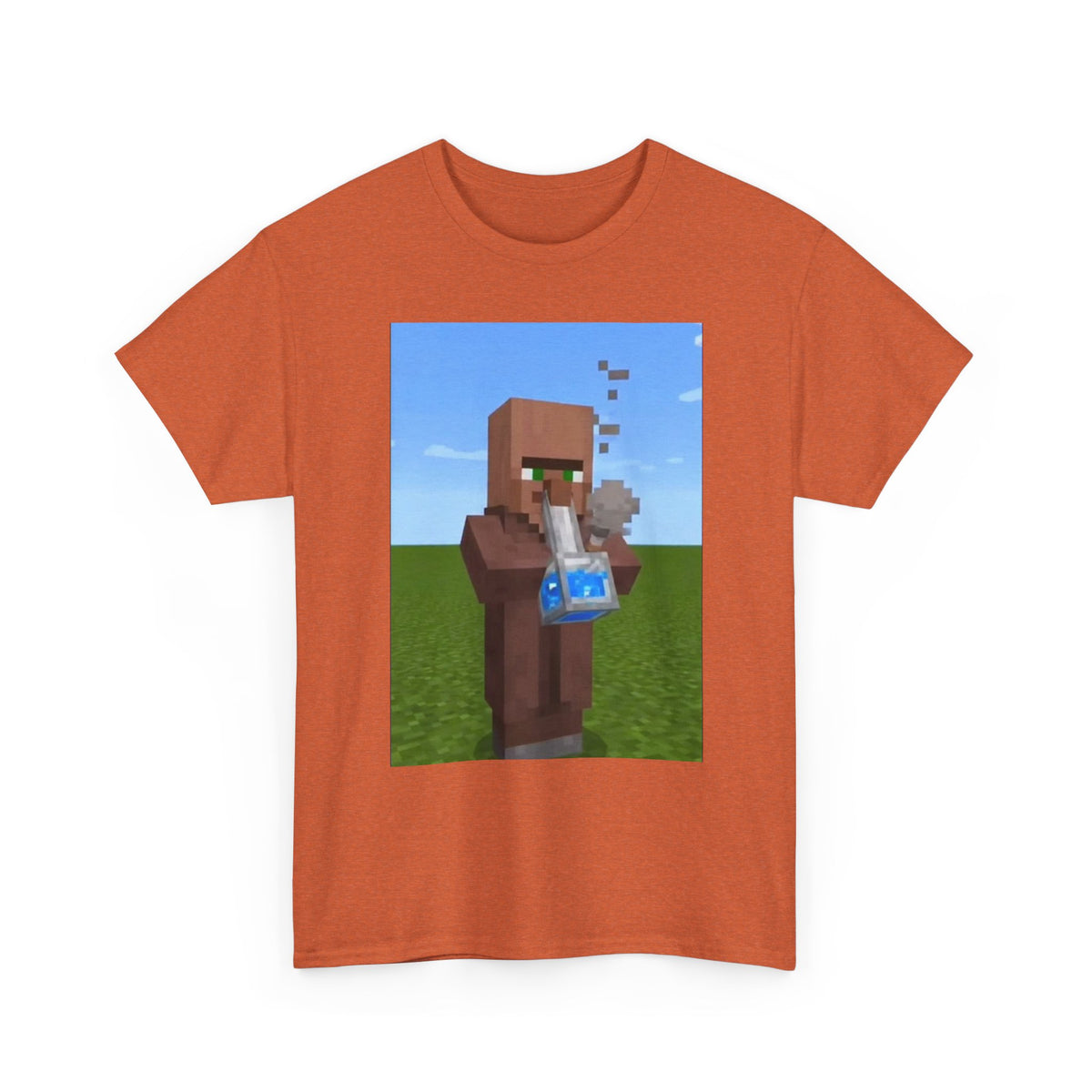 Villager Enjoying A Blocky Bong Hit
