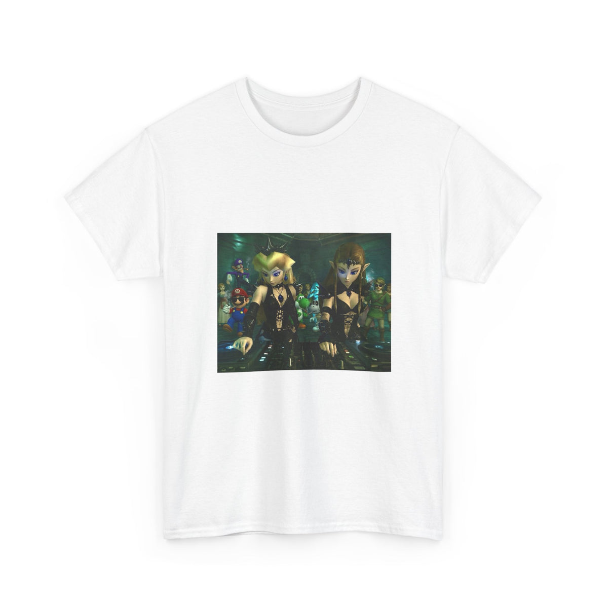 Princess Peach and Zelda DJing with Friends Tee