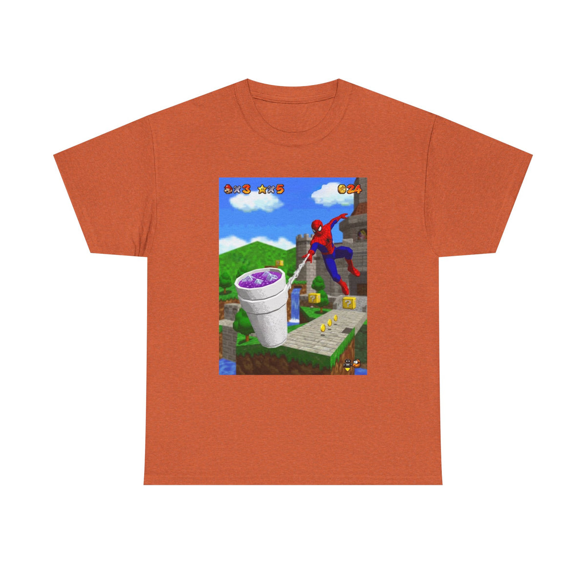 Spidey Swings With Lean In Mario World Tee