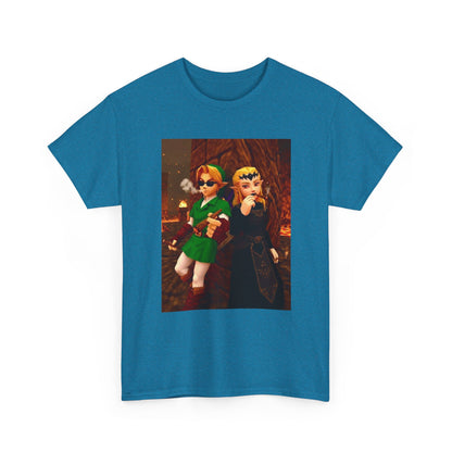 Link and Zelda Chillin' With Cigars Tee