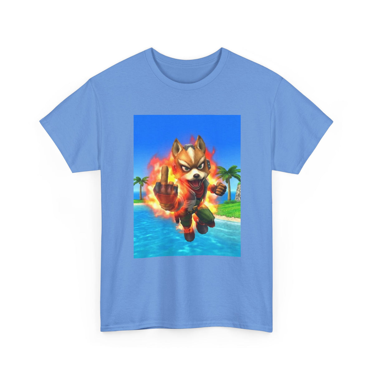 Fiery Fox Middle Finger Beach Tee