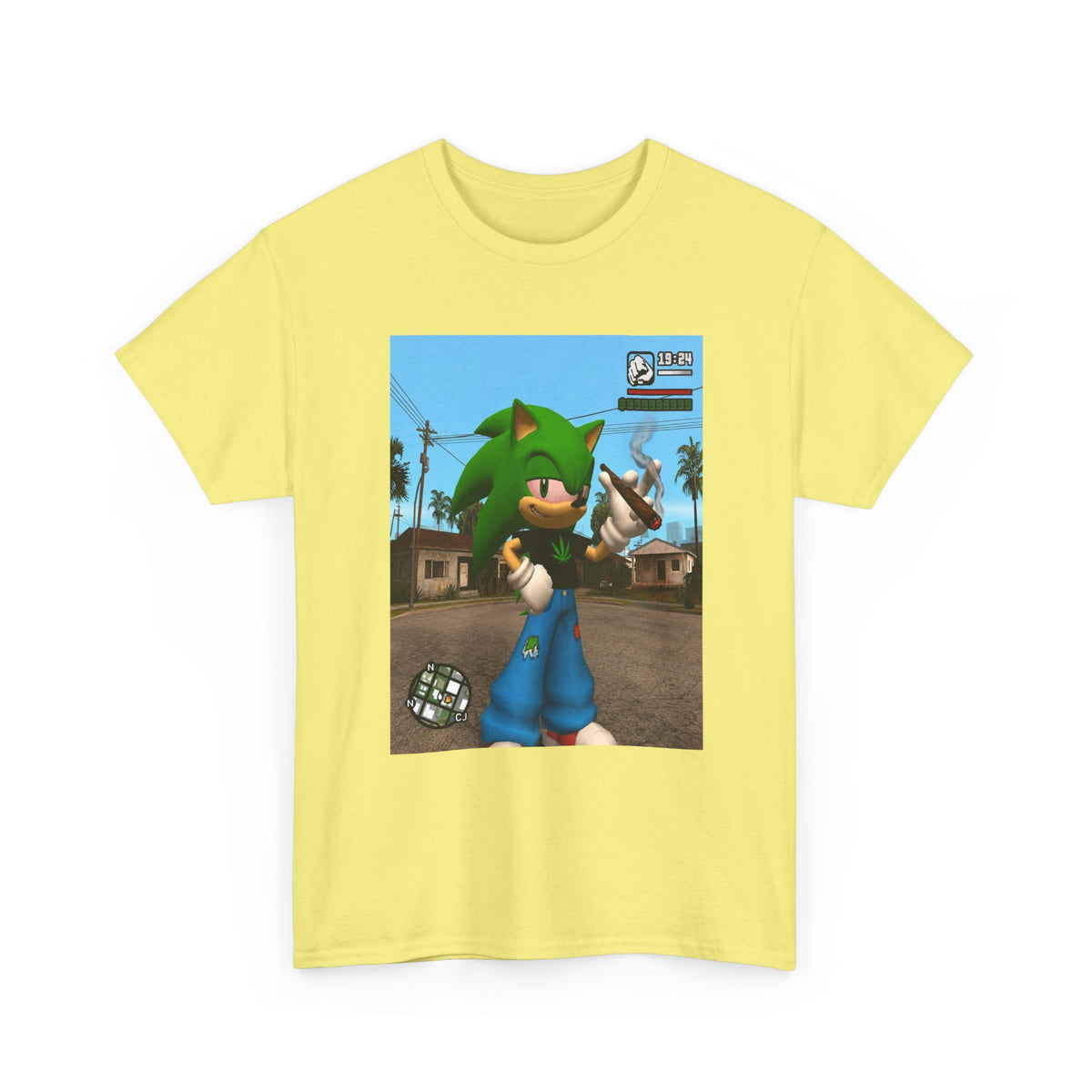 Green Hedgehog Blazin' In San Andreas Tee