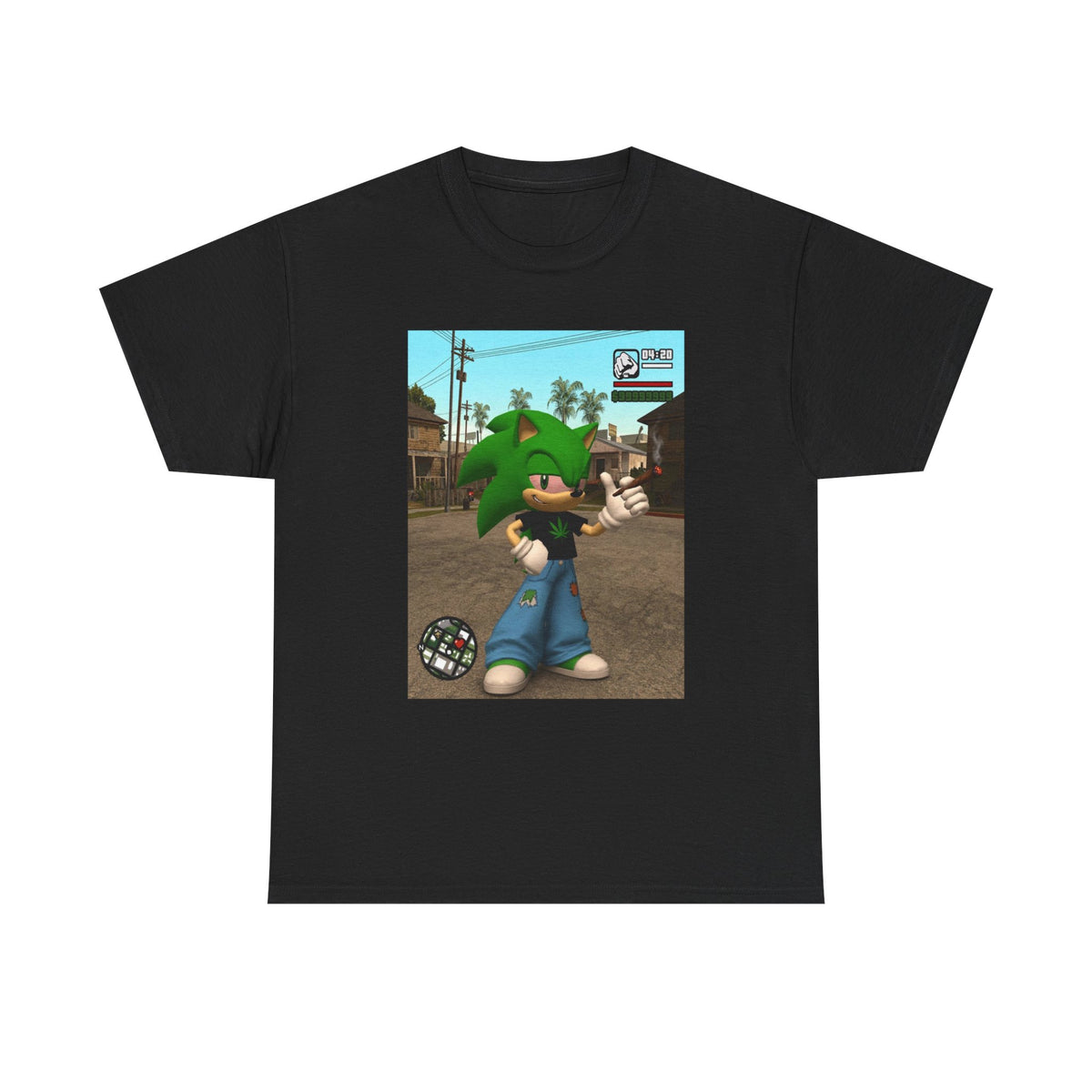 Stoned Green Hedgehog Blazing In Grove Street