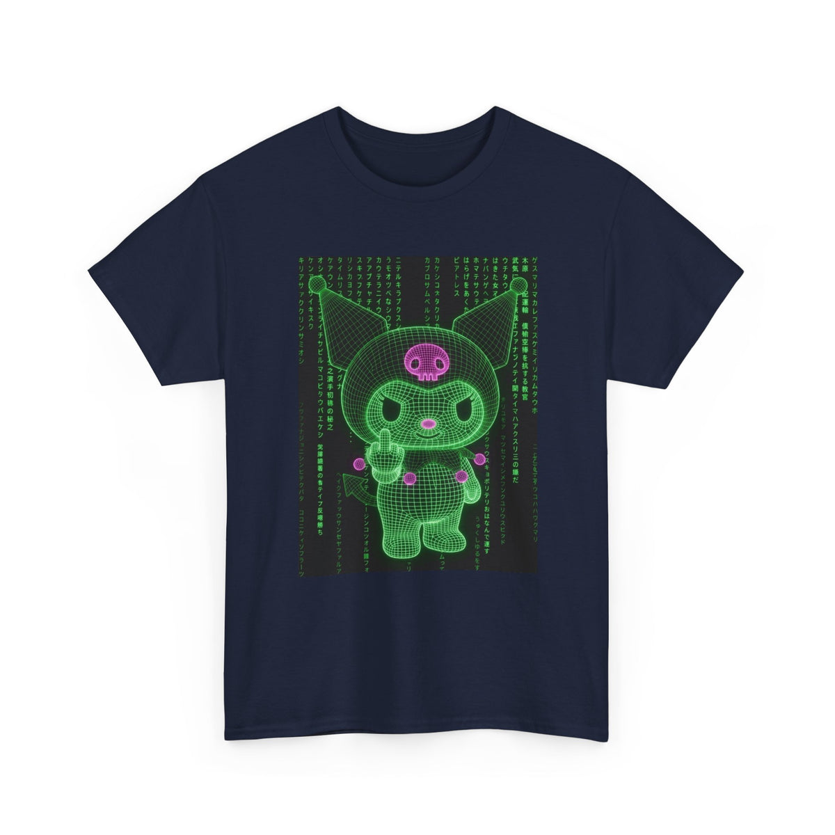 Wireframe Kuromi Flipping The Bird Tee