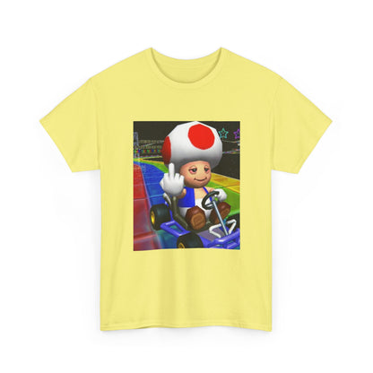 Stoned Toad Driving Kart Flipping Bird