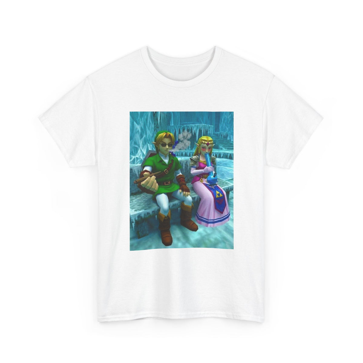 Link And Zelda Chilling In Ice Cavern