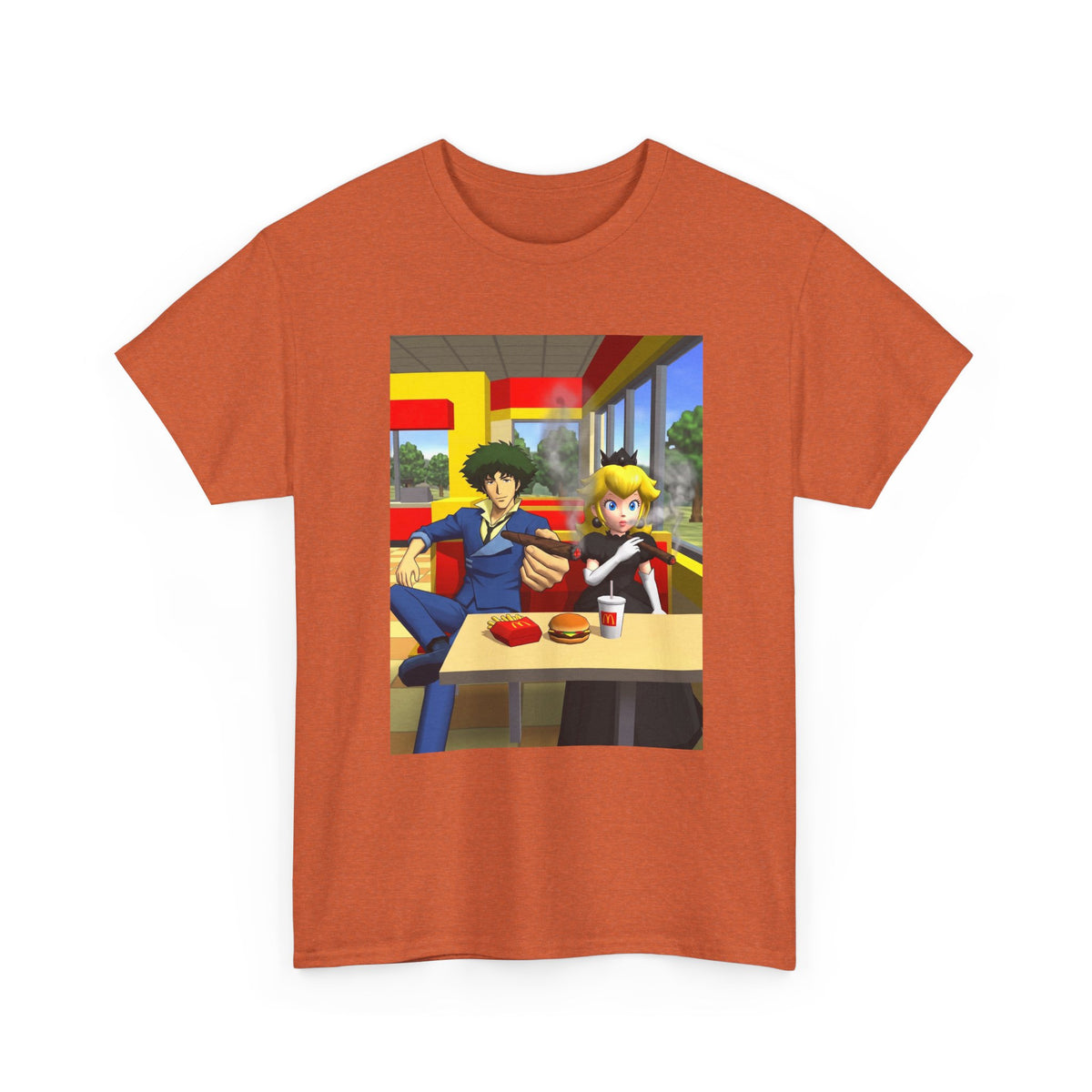 Spike Spiegel And Dark Peach Chilling Tee