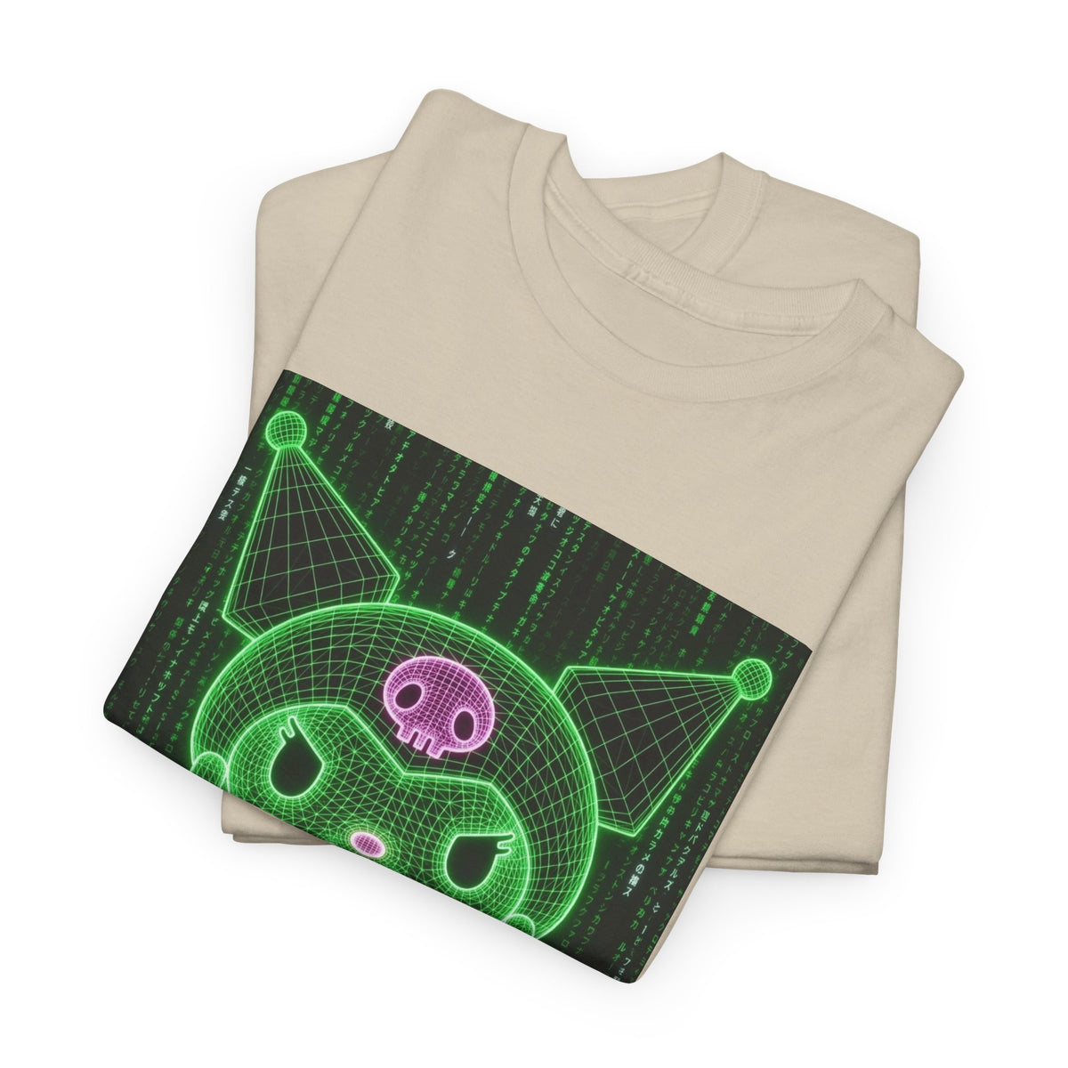 Wireframe Kuromi Flipping Off Tee