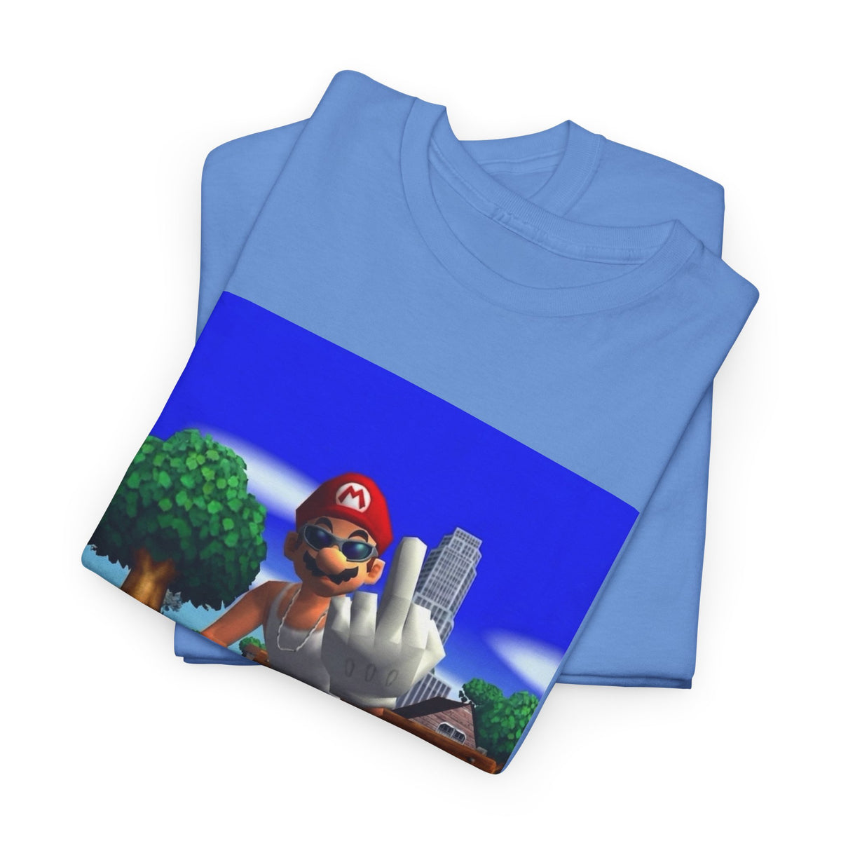 Thug Mario Flipping The Bird Tee