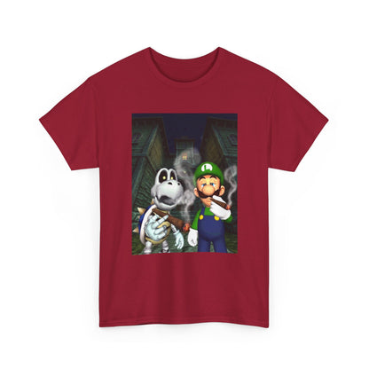 Luigi And Dry Bones Smoking In Spooky Mansion