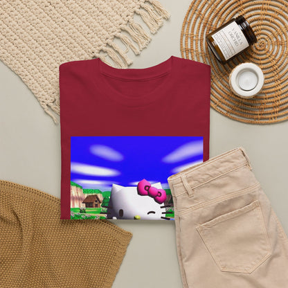 Winking Kitty Flipping The Bird Tee