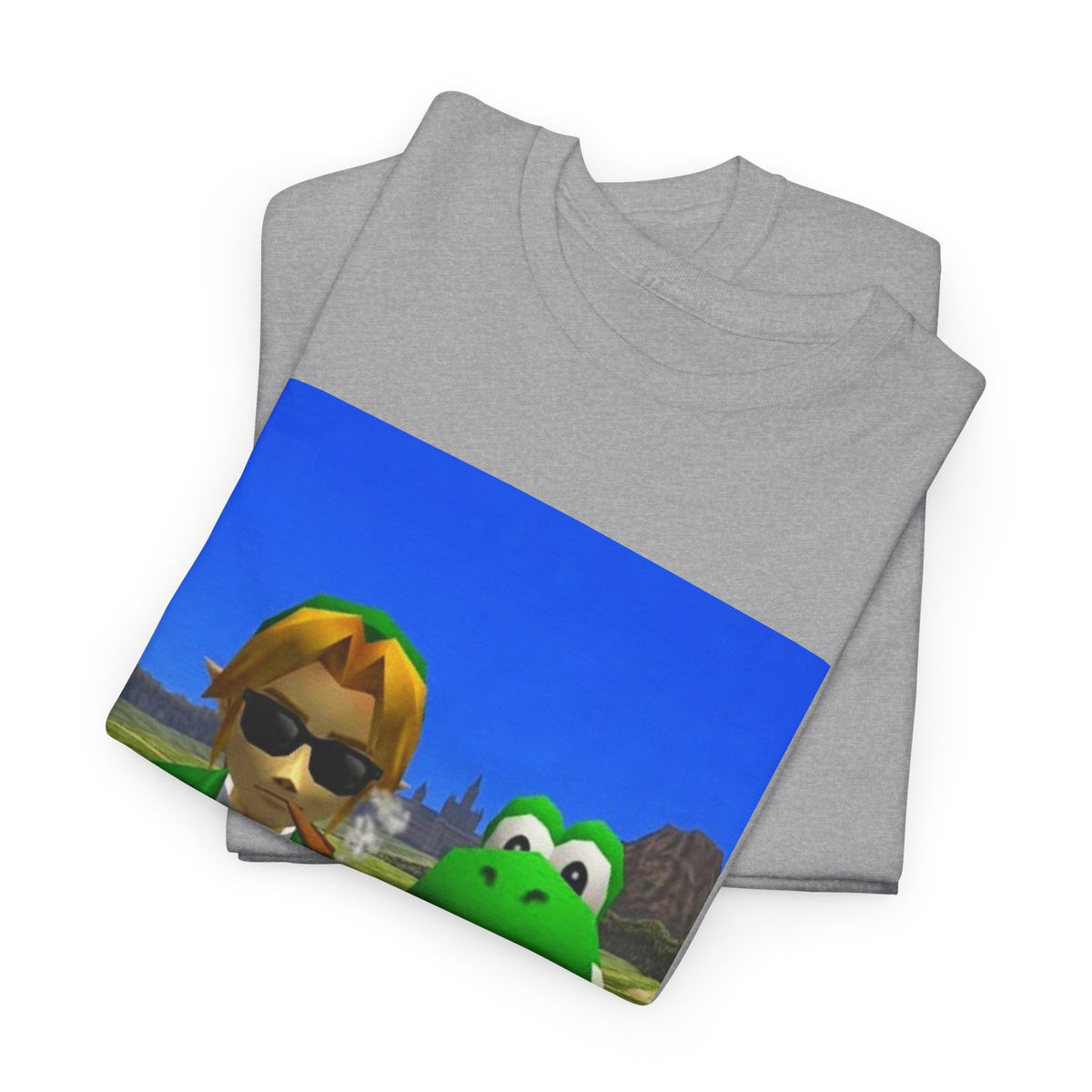 Link And Yoshi Smoking With Attitude