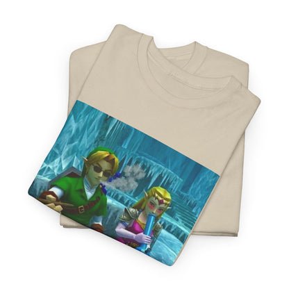 Link And Zelda Chilling In Ice Cavern