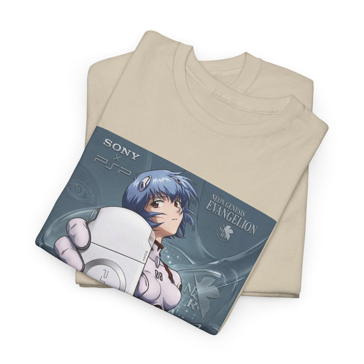 Rei Ayanami Holds PSP Collaboration Tee