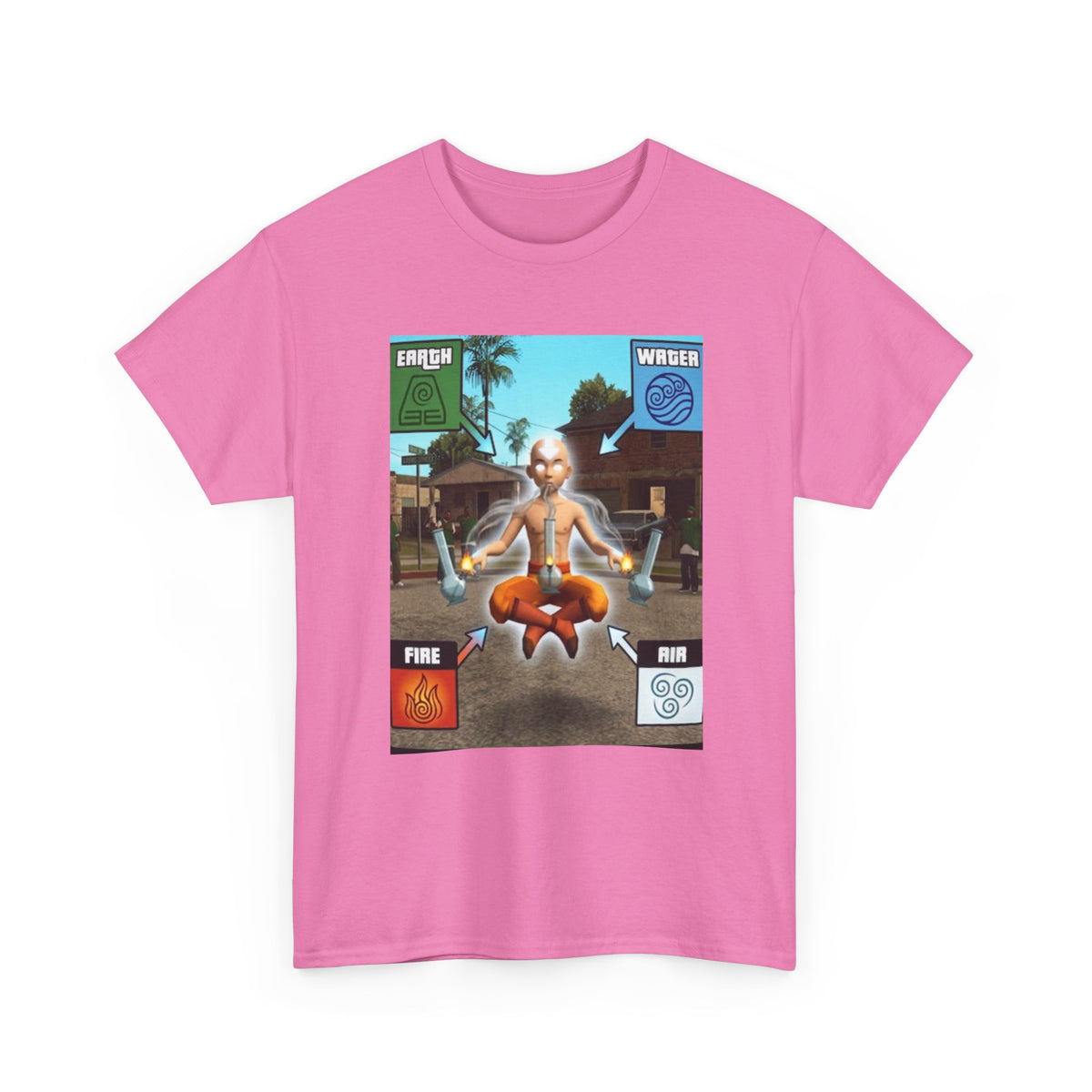 Avatar Aang Element Bending With Bongs Tee
