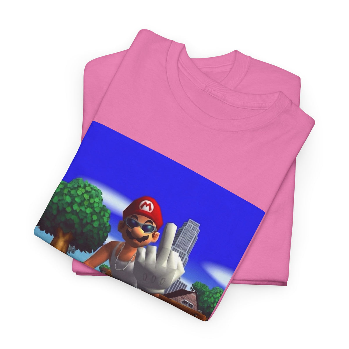 Thug Mario Flipping The Bird Tee