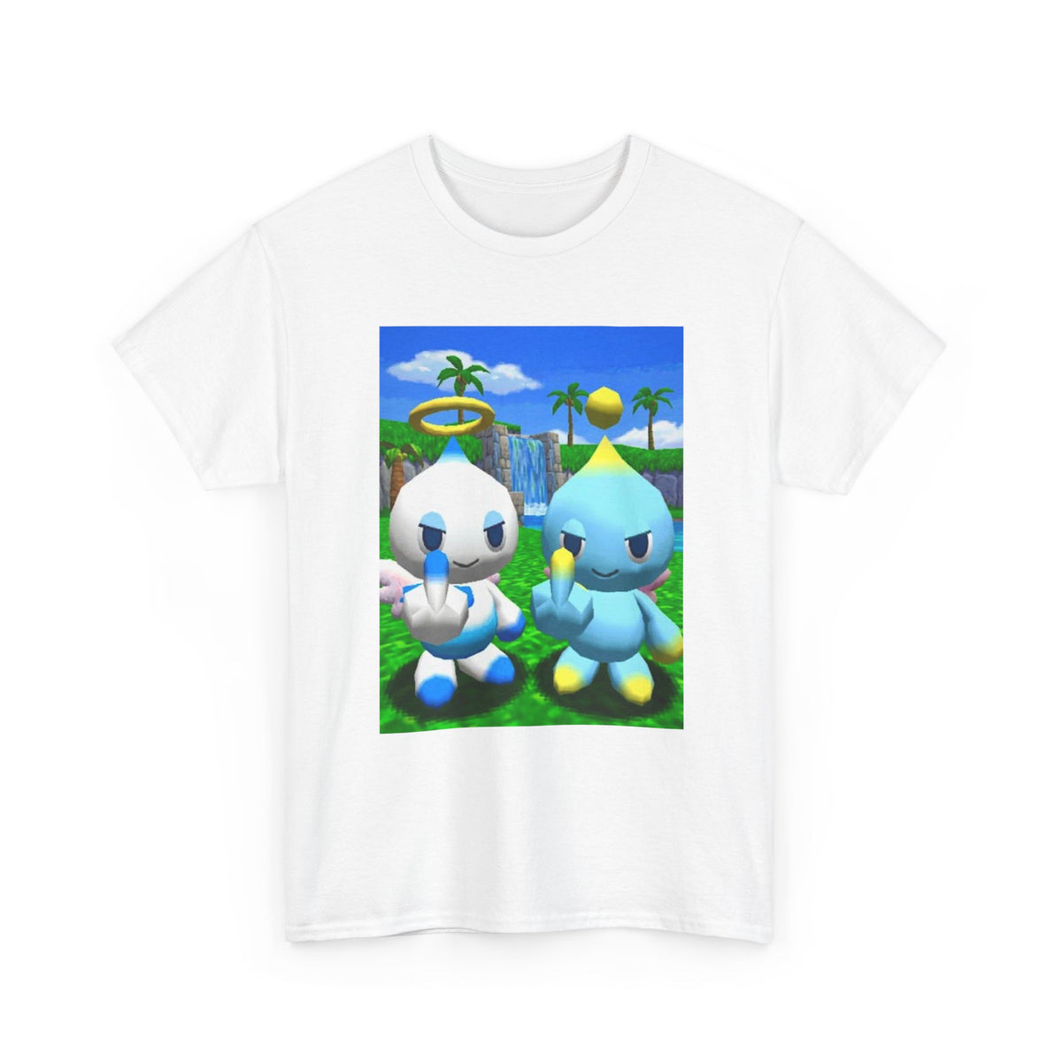 Chao Flipping Off In Paradise Tee