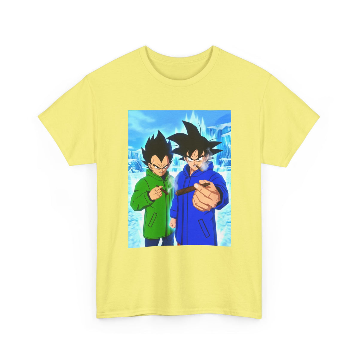 Goku and Vegeta Chilling, Smoking Blunts Tee