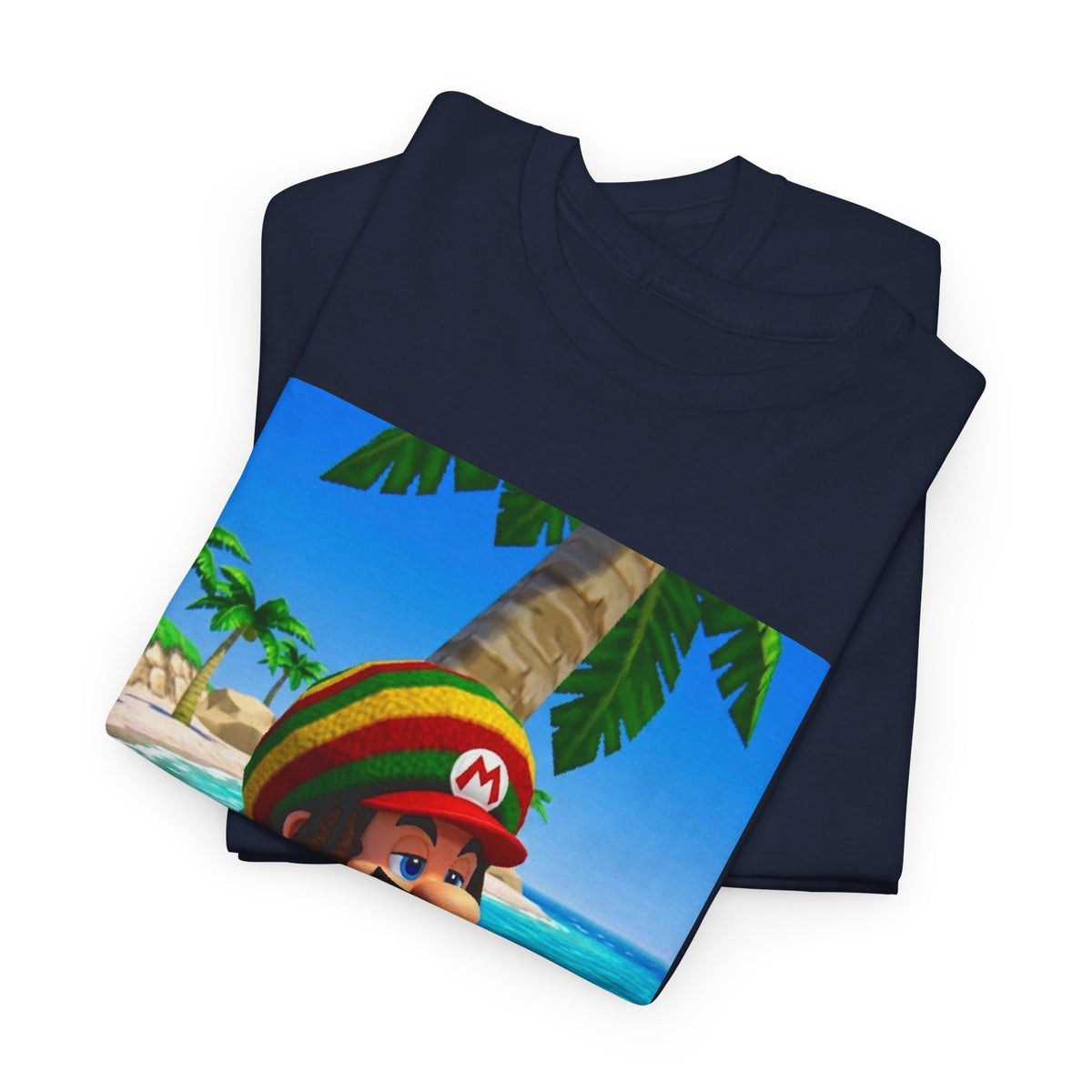 Rasta Mario Chilling On Beach Tee