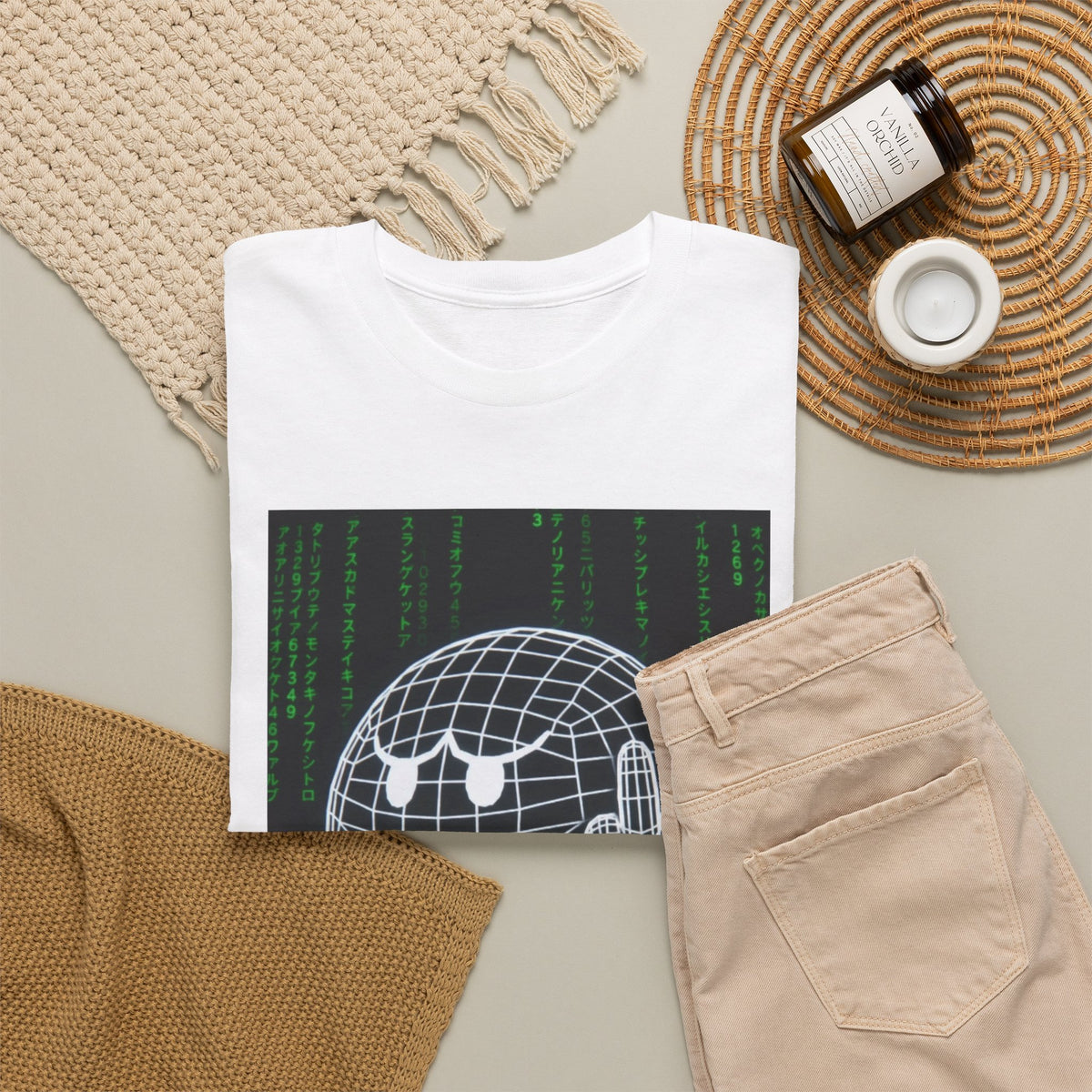 Wireframe Boo Giving The Finger Tee
