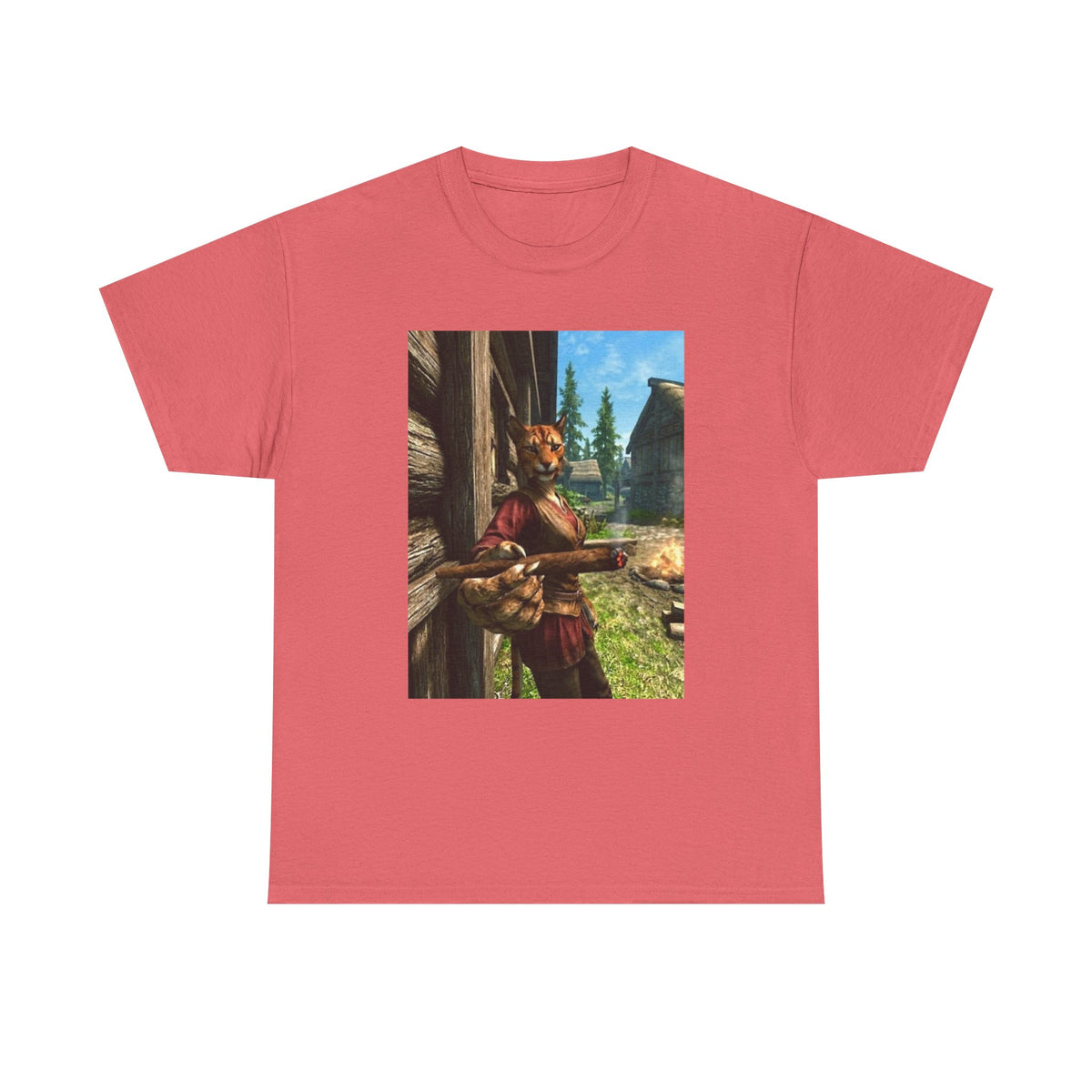Khajiit Smoking Fat Blunt Tee