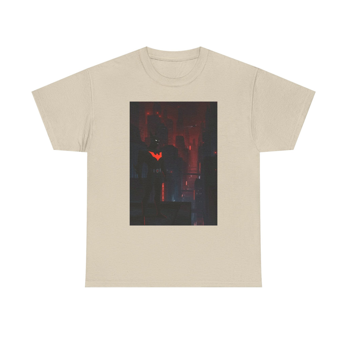 Cyberpunk Bat Hero In Neon City Tee