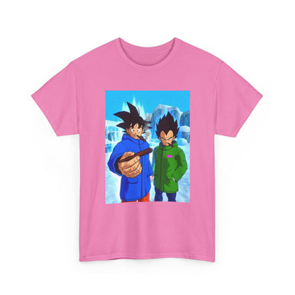 Goku and Vegeta Chilling in Icy Scene Tee