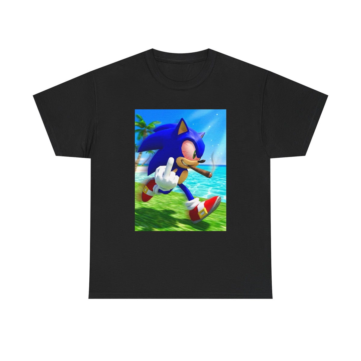 Stoned Sonic Giving The Finger Tee