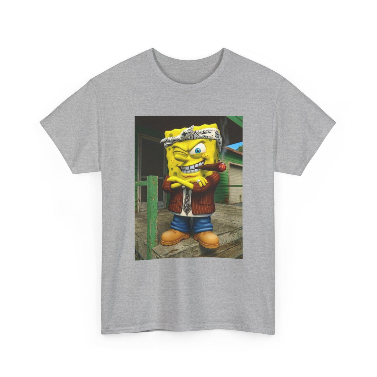 Gangster Sponge Winking and Smoking