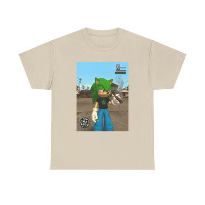 Green Hedgehog Smoking Blunt In San Andreas Tee