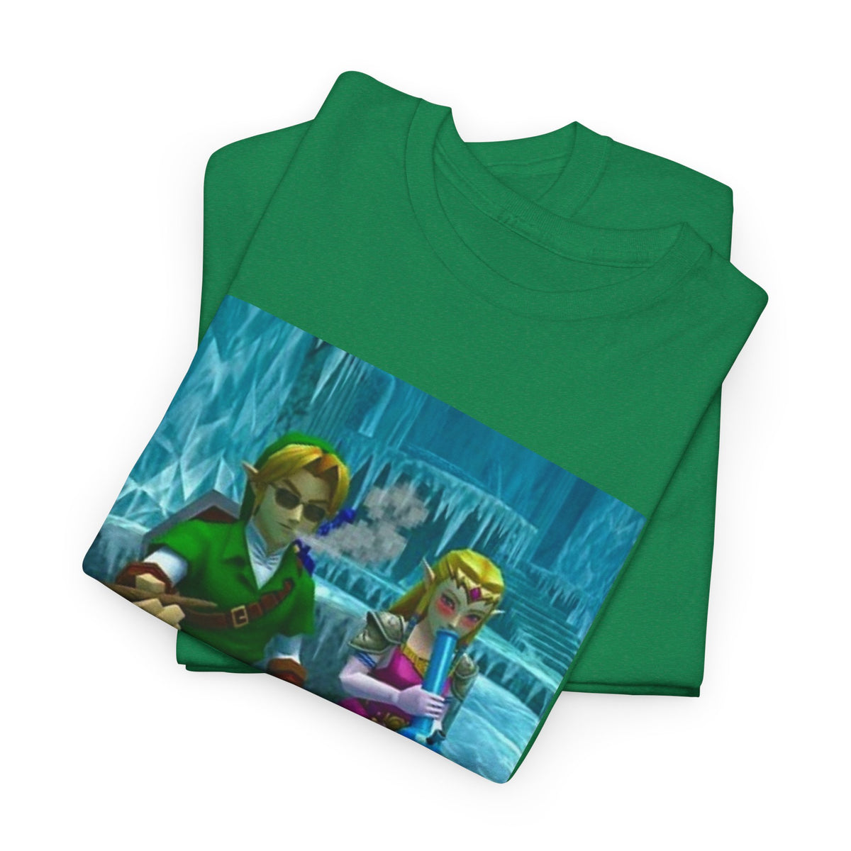 Link And Zelda Chilling In Ice Cavern
