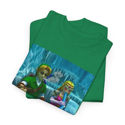 Link And Zelda Chilling In Ice Cavern