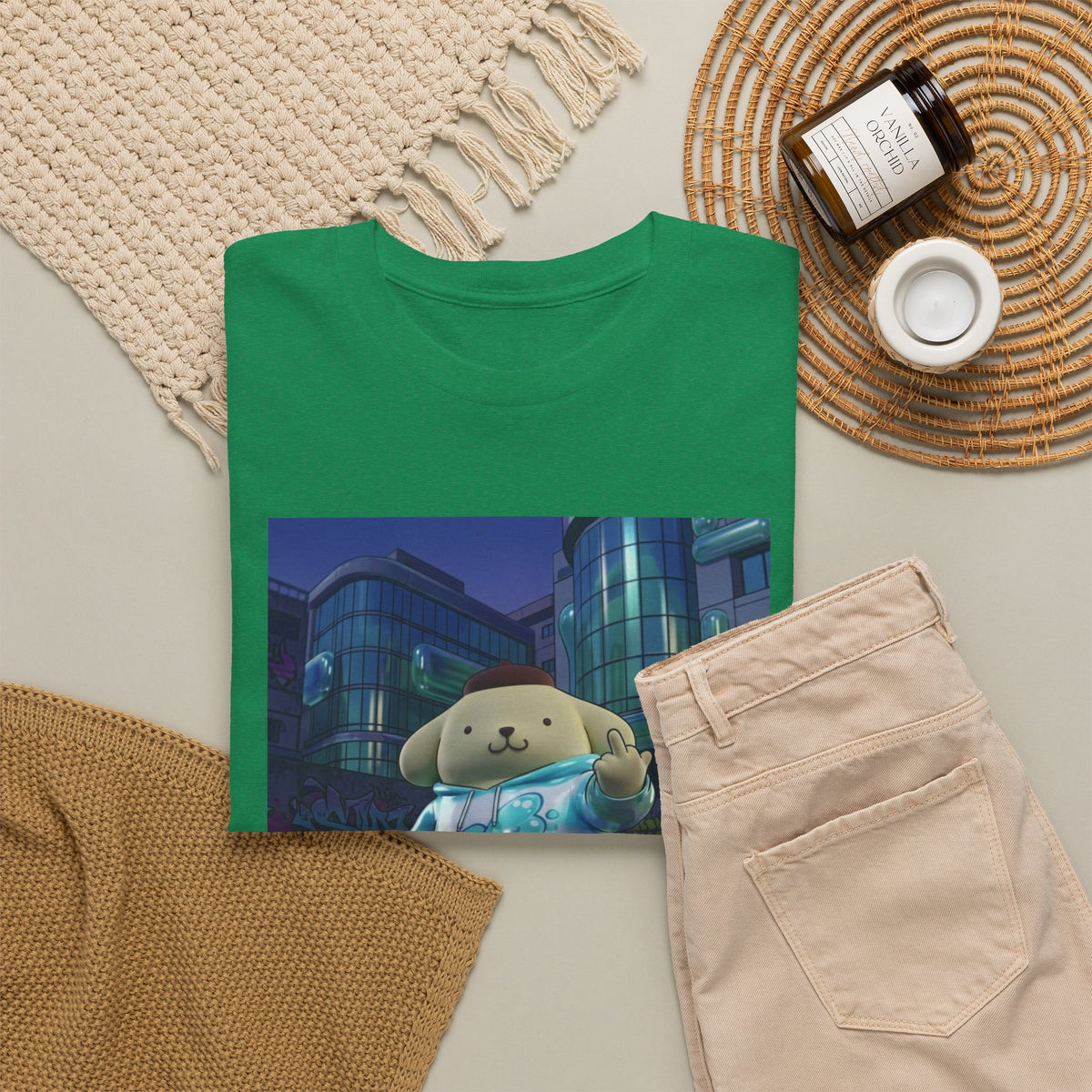 Pompompurin Flips Off In Skateshop City
