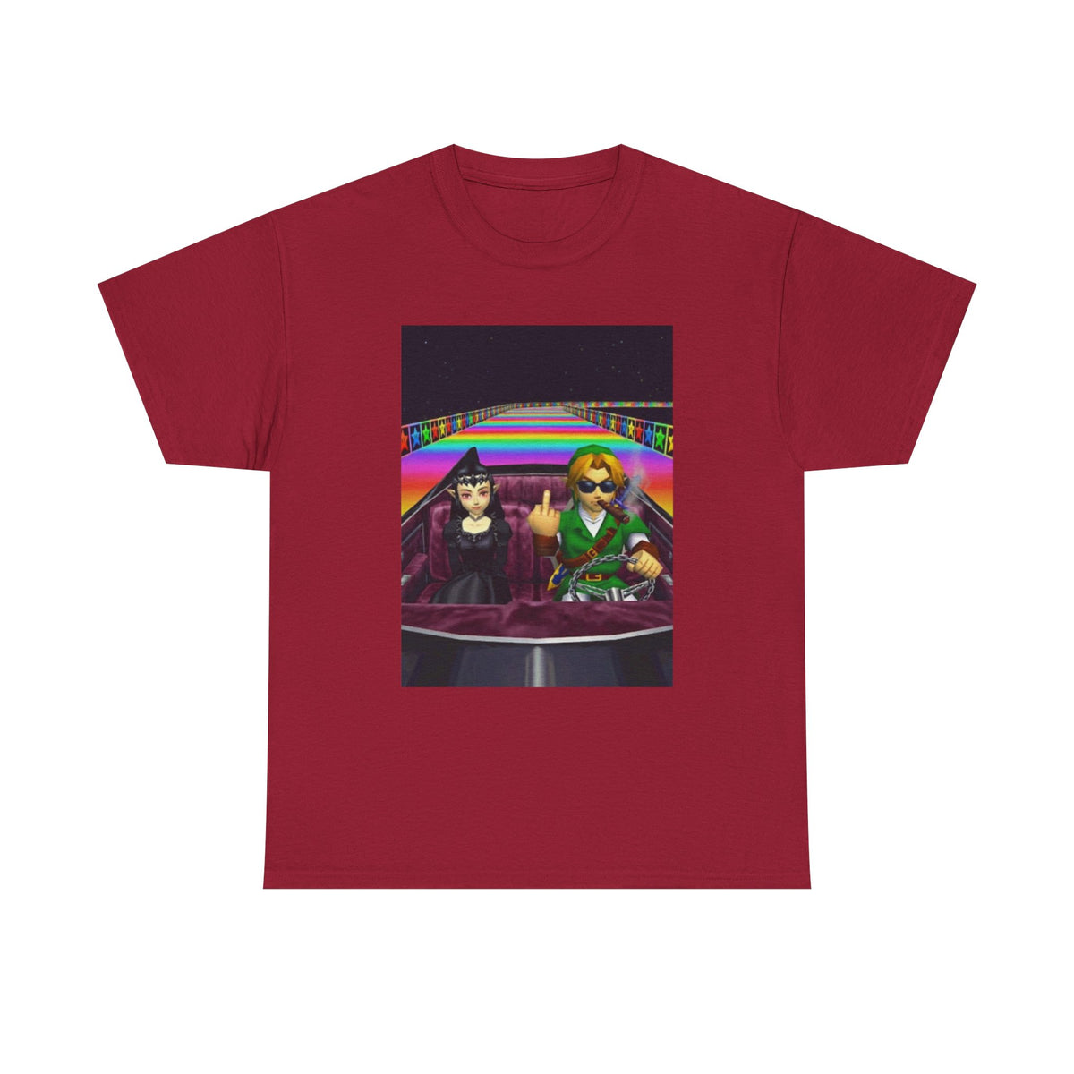 Link And Malon Driving Rainbow Road Tee