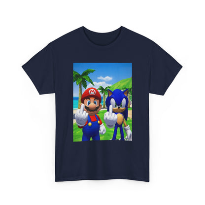 Mario And Sonic Flipping The Bird
