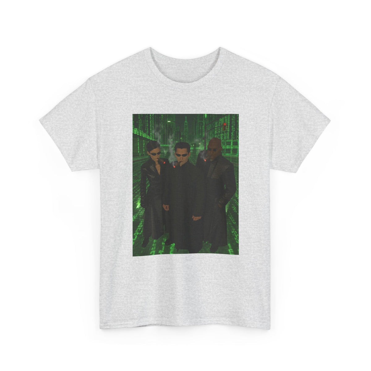 Neo, Trinity, Morpheus Smoking In The Matrix