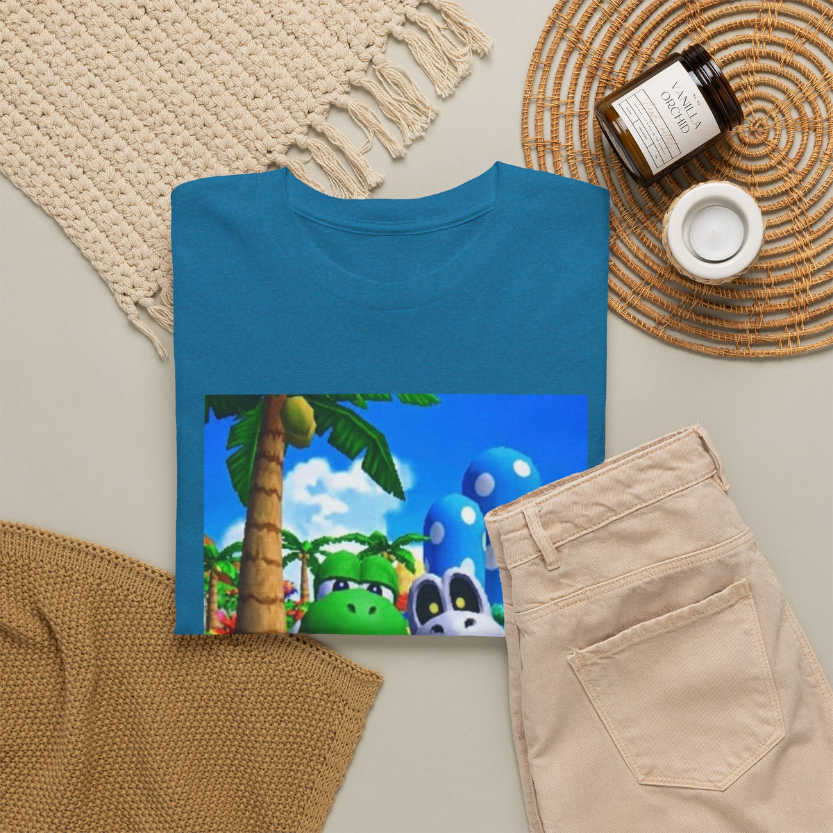 Yoshi And Dry Bones Flipping The Bird Tee (Design 6)