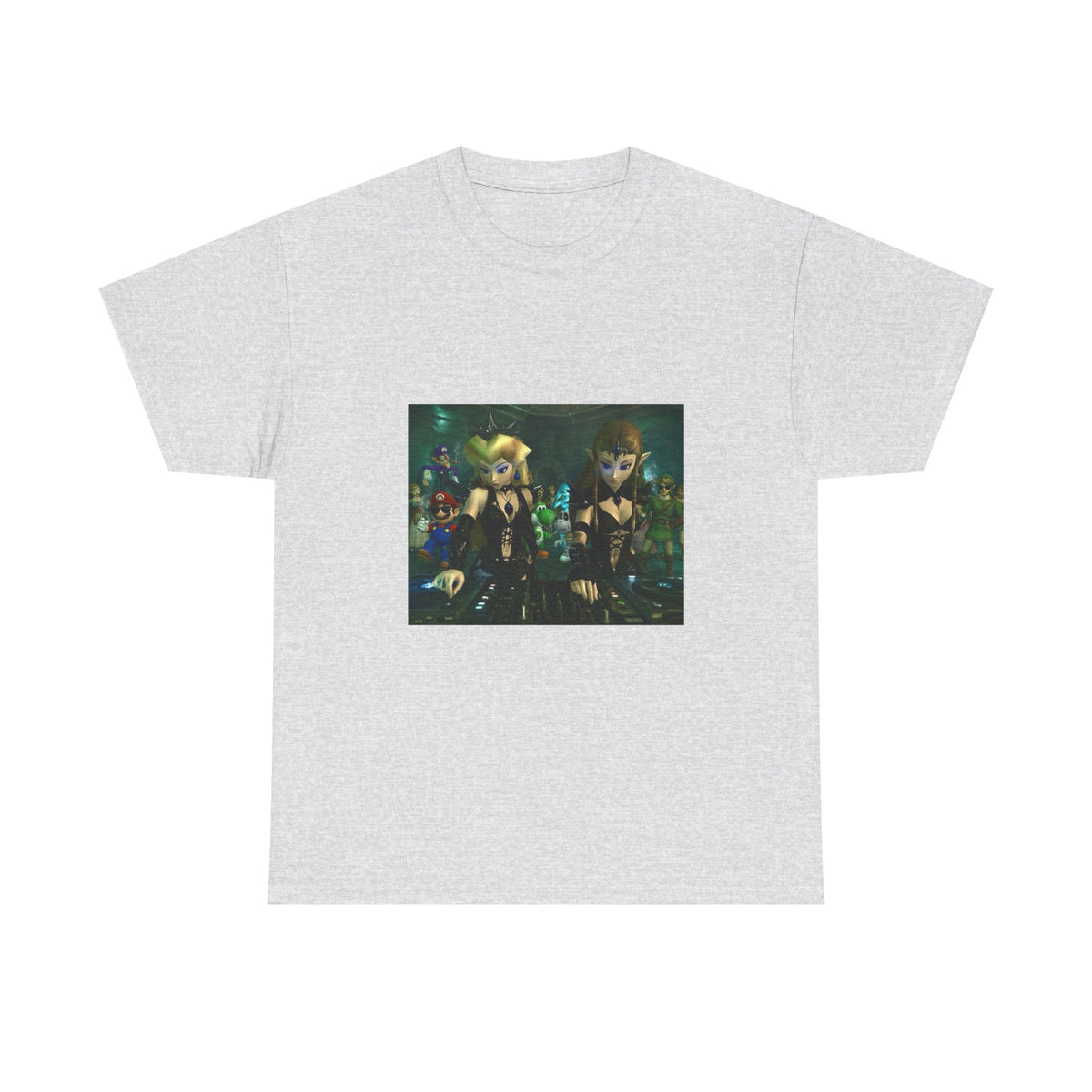 Princess Peach and Zelda DJing with Friends Tee