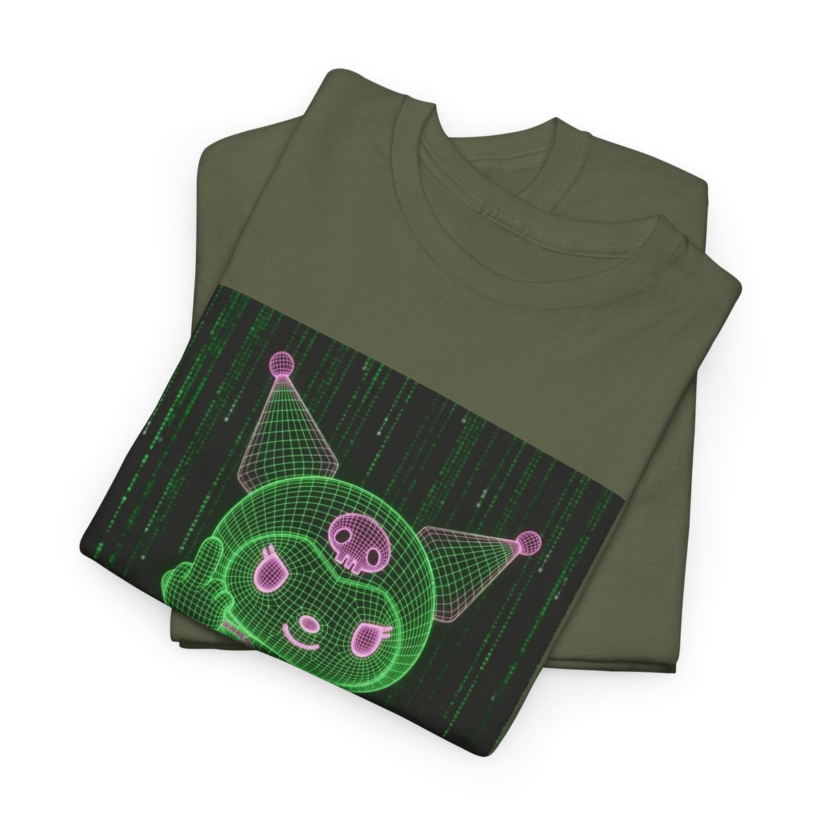 Kuromi Matrix Glitch Skateboard Flip Tee