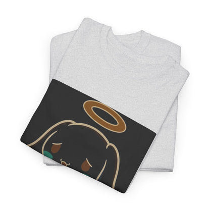 Melancholy Angel Dog Kneeling With Halo Tee