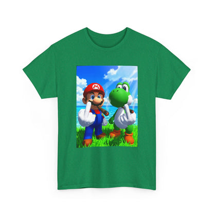 Mario And Yoshi Flip The Bird