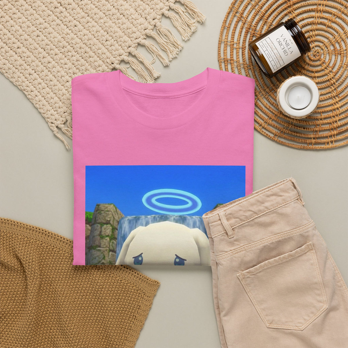 Angel Cinnamoroll Floating By Waterfall Tee