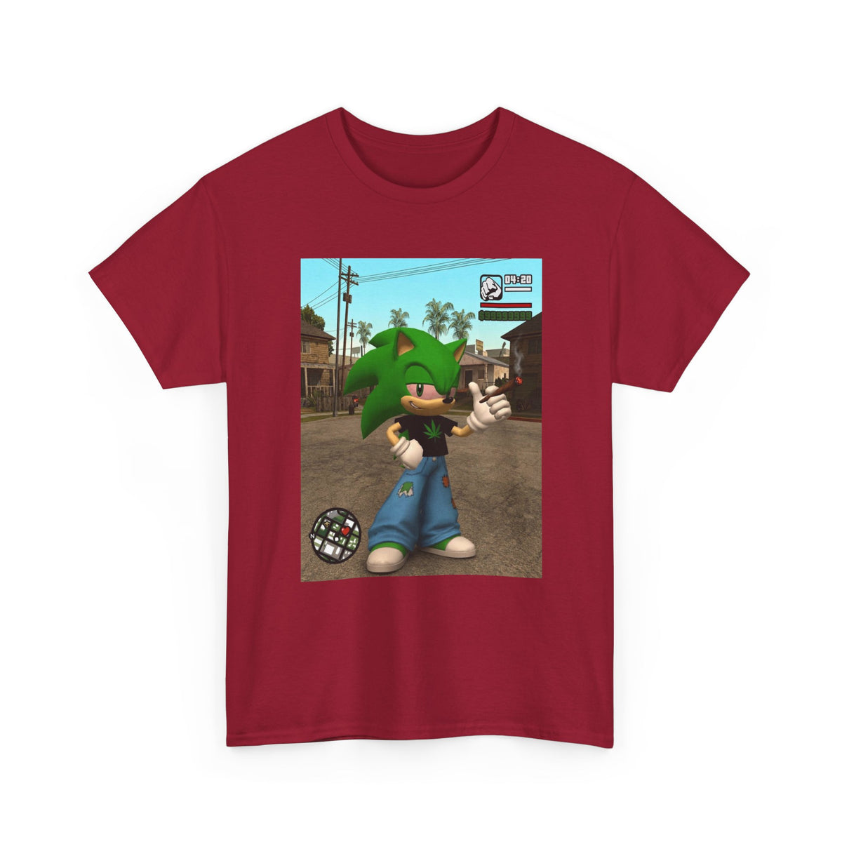 Stoned Green Hedgehog Blazing In Grove Street